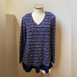 MOTHERHOOD MATERNITY Navy Sweater, Fun Back Detail | Size Medium